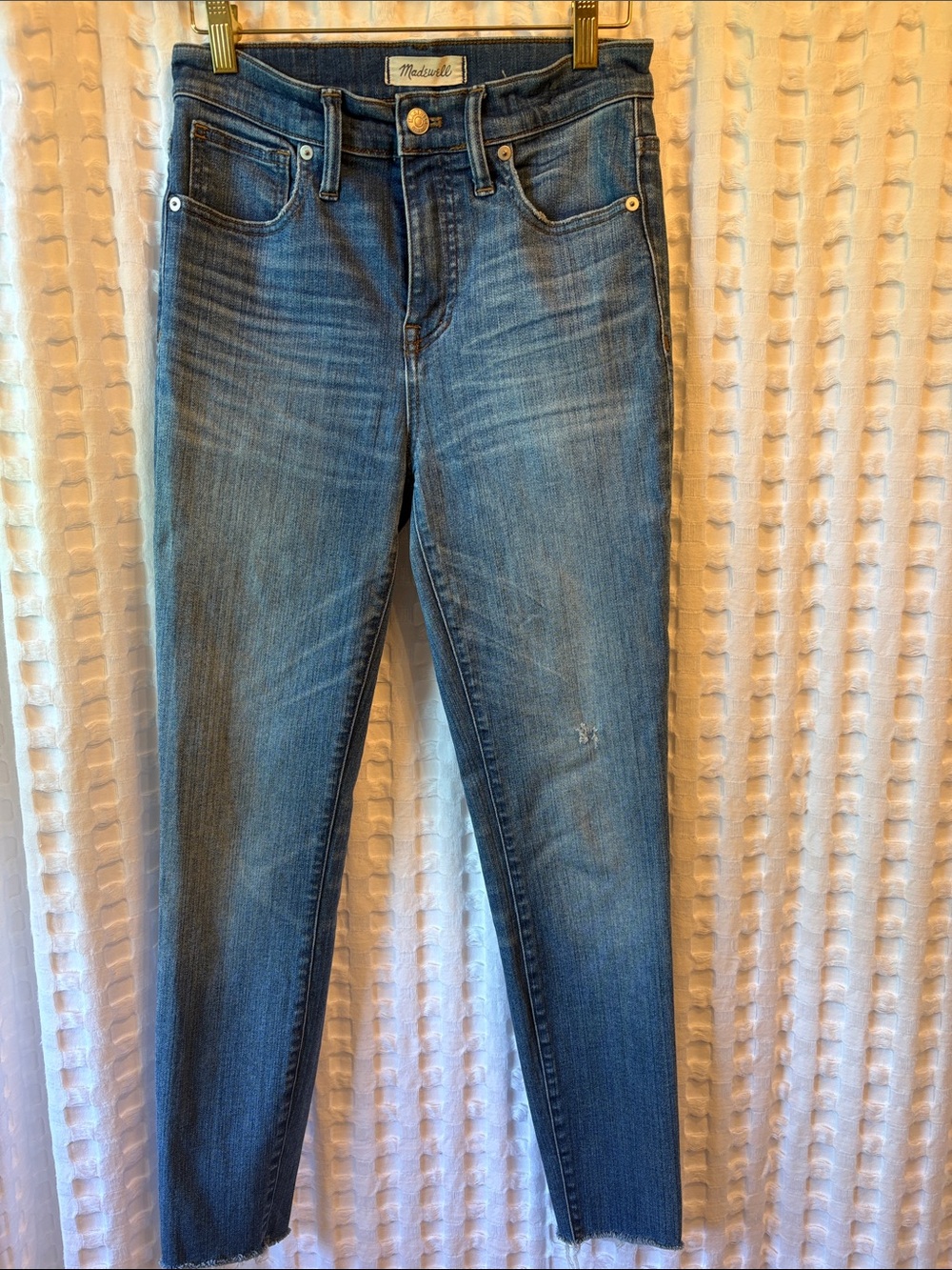 Madewell High-Rise Skinny Jeans in Medium Blue Denim